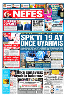 NEFES 1 Ekim 2026 gazete manşeti