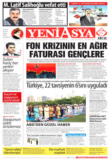YENİ ASYA 1 Ekim 2026 gazete manşeti