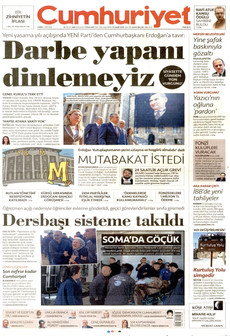 CUMHURİYET 2 Ekim 2026 gazete manşeti