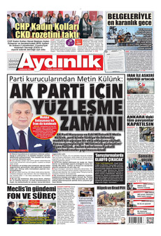 AYDINLIK GAZETESİ 2 Ekim 2026 gazete manşeti