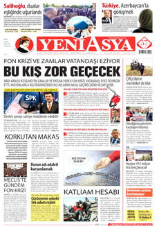 YENİ ASYA 2 Ekim 2026 gazete manşeti