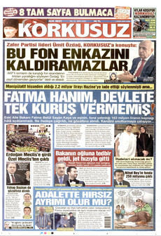 KORKUSUZ 2 Ekim 2026 gazete manşeti