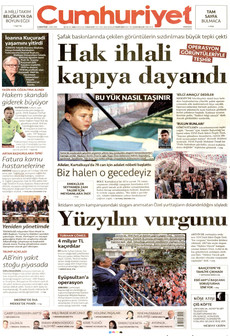 CUMHURİYET 3 Ekim 2026 gazete manşeti