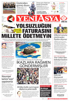 YENİ ASYA 4 Ekim 2026 gazete manşeti