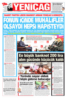YENİÇAĞ 5 Ekim 2026 gazete manşeti